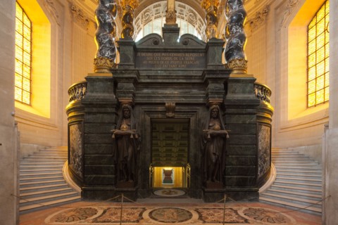 France, Ile de France, Paris 7e arrondissement, Dome des Invalides, tombeau de Napoleon 1er, sepulture, entree de la crypte,