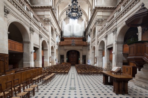 France, Ile de France, Paris 1er arrondissement, 145 rue Saint-Honore, temple de l'Oratoire du Louvre, protestantisme