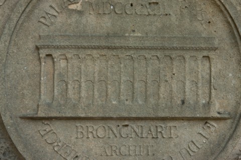 France, Ile de France, Paris 20e arrondissement, cimetiere du Pere Lachaise, 11e division, tombe d'Alexandre Theodore Brongniart, architecte du Palais de la Bourse a Paris.