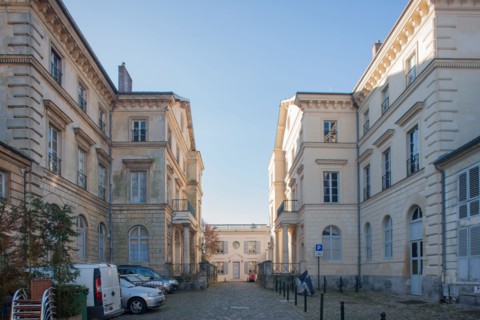 France, Ile de France, Yvelines, Rambouillet, place du Roi de Rome, palais du Roi de Rome, pavillons et ailes, Napoleon 1er,