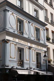 France, Ile de France, Paris 2e arrondissement, rue Montorgueil, Au Rocher de Cancale, bar restaurant, facade,