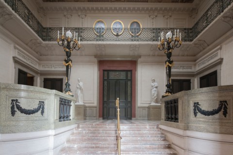 France, Ile de France, Paris 7e arrondissement, Hotel de Salm, rue de Lille, Grande Chancellerie de la Legion d'Honneur, Palais de la Legion d'Honneur, Musee, architecte Pierre Rousseau, grand vestibu...