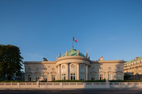 France, Ile de France, Paris 7e arrondissement, Hotel de Salm, rue de Lille, Grande Chancellerie de la Legion d'Honneur, Palais de la Legion d'Honneur, Musee, architecte Pierre Rousseau, facade sur le...