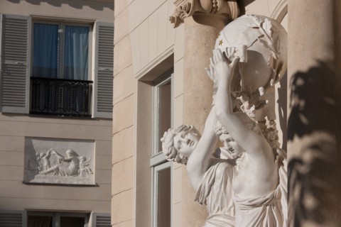 France, Ile de France, Paris 7e arrondissement, Hotel de Salm, rue de Lille, Grande Chancellerie de la Legion d'Honneur, Palais de la Legion d'Honneur, Musee, architecte Pierre Rousseau, sculpture, co...