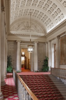 France, Ile de France, Paris 6e arrondissement, Palais du Luxembourg, Senat, grand escalier d'honneur, Napoleon 1er, lionnes et decors premier empire,
