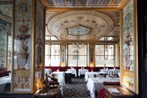France, Ile de France, Paris 1er arrondissement, Palais Royal, Galerie de Beaujolais, 17 rue du Beaujolais, restaurant Le Grand Vefour, chef Guy Martin, restaurant gastronomique, gastronomie, decor, i...