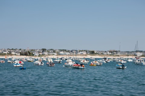 France, région Bretagne, Brittany, Finistère, Cap Sizun, Audierne-Esquibien, plage et club de