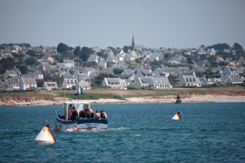 France, région Bretagne, Brittany, Finistère, Cap Sizun, Audierne-Esquibien, plage et club de
