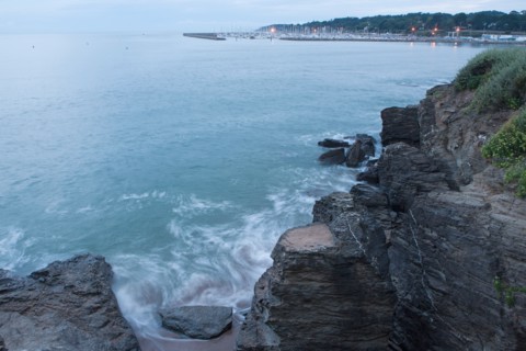 France, région Pays de la Loire, Loire Atlantique, Pornic, corniche, lumières du soir.