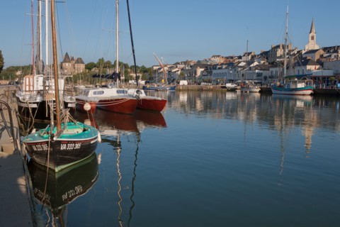 France, région Pays de la Loire, Loire Atlantique, Pornic, port et château.