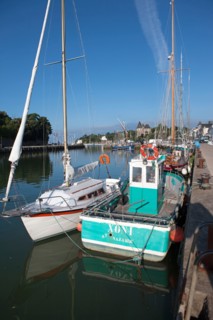 France, région Pays de la Loire, Loire Atlantique, Pornic, port et château.