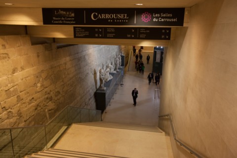France, Région Ile de France, Paris 1er arrondissement, Carrousel du Louvre, fondations sous le