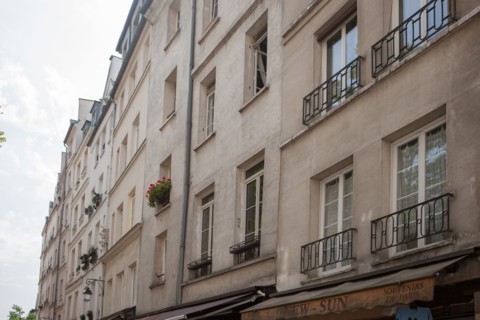 France, Région Ile de France, Paris 4e arrondissement, le Marais, Rue Saint Martin, façades