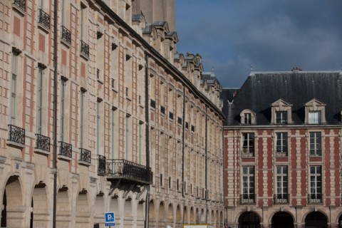 France, Région Ile de France, paris, 4e arrondissement, le Marais, Place des Vosges, façades,