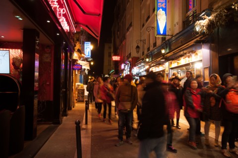 France, Région Ile de France, Paris 5e arrondissement, Rue de la Huchette, Caveau de la Huchette,