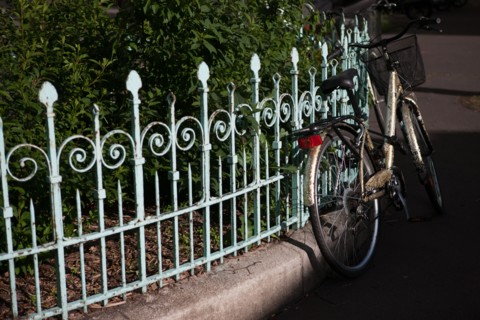 France, Région Ile de France, Paris 6e arrondissement, Boulevard Raspail, grilles du terre plein