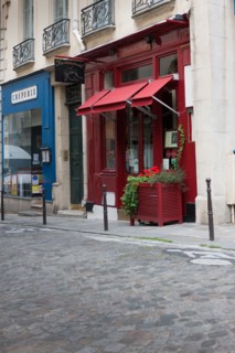 France, Région Ile de France, Paris 6e arrondissement, Rue Servandoni, détail crêperie