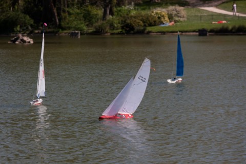 France, Région Ile de France, Paris 12e arrondissement, Bois de Vincennes, Lac Daumesnil, voiliers