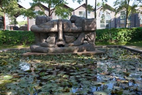 France, Région Ile de France, Paris 12e arrondissement, Parc de Bercy, Demeure 10, sculpture