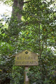 France, Région Ile de France, Paris 16e arrondissement, Bois de Boulogne, panneau et nichoir,