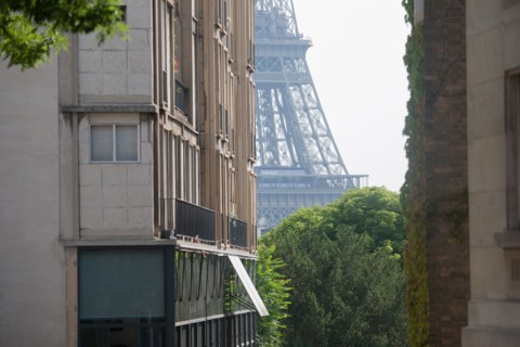 France, Région Ile de France, Paris 16e arrondissement, Rue Berton, en contrebas de la rue