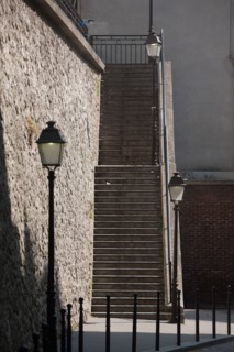 France, Région Ile de France, Paris 16e arrondissement, Rue Berton, en contrebas de la rue