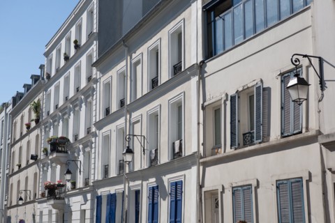 France, Région Ile de France, Paris 18e arrondissement, Montmartre, Rue Gabrielle et escaliers de