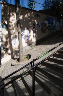 France, Région Ile de France, Paris 18e arrondissement, Montmartre, Rue Gabrielle et escaliers de