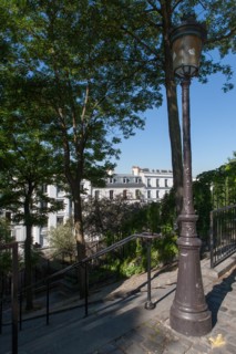 France, Région Ile de France, Paris 18e arrondissement, Montmartre, Rue Gabrielle et escaliers de