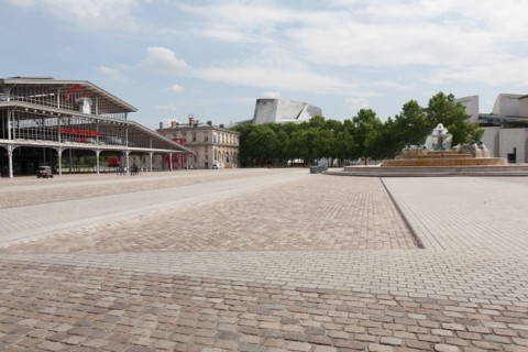 France, Région Ile de France, Paris 19e arrondissement, Parc de la Villette, fontaine des Lions de