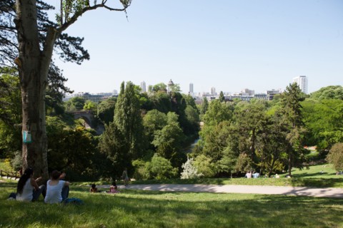 France, Région Ile de France, Paris 19e arrondissement, Parc des Buttes Chaumont, jardin, Ville de