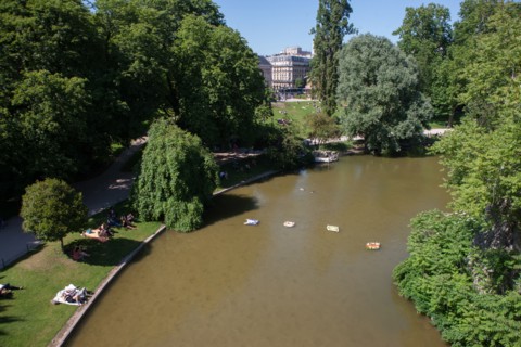 France, Région Ile de France, Paris 19e arrondissement, Parc des Buttes Chaumont, jardin, Ville de