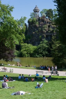 France, Région Ile de France, Paris 19e arrondissement, Parc des Buttes Chaumont, jardin, Ville de