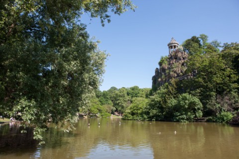 France, Région Ile de France, Paris 19e arrondissement, Parc des Buttes Chaumont, jardin, Ville de