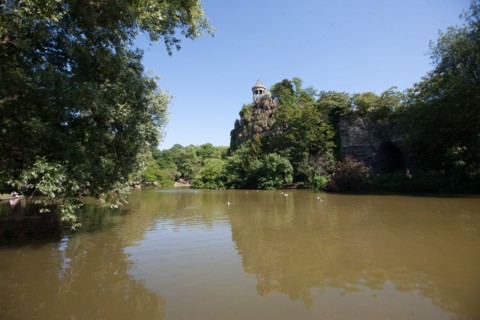 France, Région Ile de France, Paris 19e arrondissement, Parc des Buttes Chaumont, jardin, Ville de