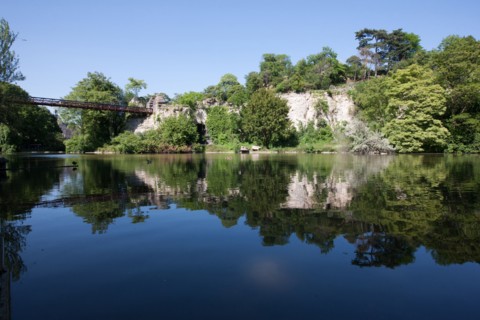France, Région Ile de France, Paris 19e arrondissement, Parc des Buttes Chaumont, jardin, Ville de