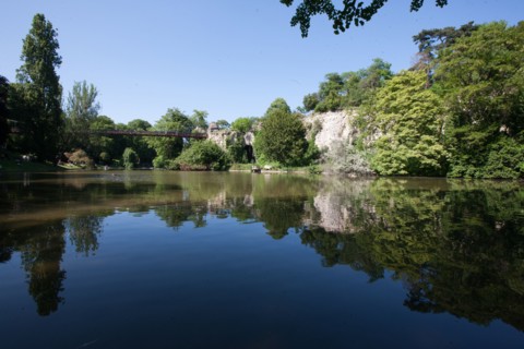 France, Région Ile de France, Paris 19e arrondissement, Parc des Buttes Chaumont, jardin, Ville de