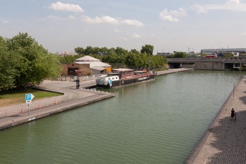Parc De La Villette, Pont Au Dessus Du Canal De L Ourcq