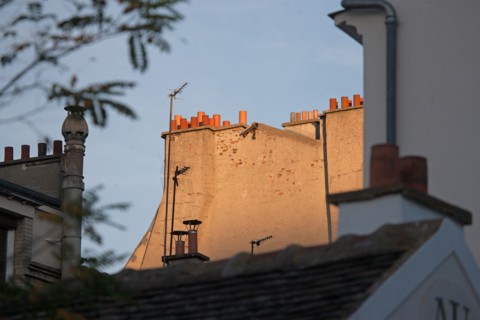 Montmartre,Vue Sur Les Toits Depuis Les hauteurs de la Butte