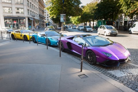 Luxury cars in Paris