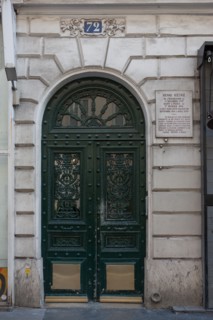 72 rue Du Faubourg Poissonniere, Immeuble où vécut Henri Heine