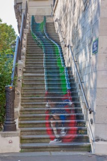 Rue Des Artistes, Street Art Dans Les Escaliers