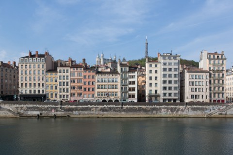 Lyon, facades Quai de Bondy