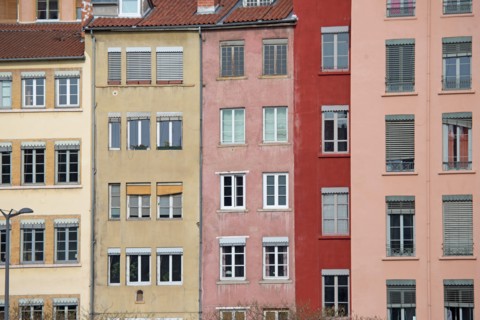 Lyon, façades du Quai Fulchiron