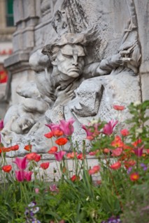 Lyon, sculpture Le Rhône et la Saône