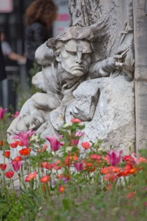 Lyon, sculpture Le Rhône et la Saône