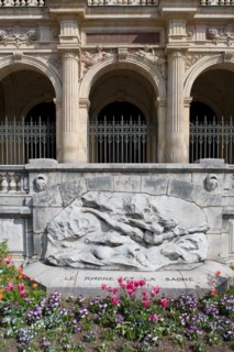 Lyon, sculpture Le Rhone et la Saone