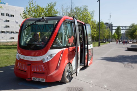 Lyon, quartier Confluence, navette autonome Navly