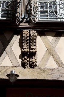 Rouen, détail d'une façade Rue Martainville