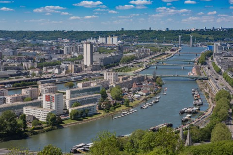 Rouen, Panorama depuis la Cote Sainte-Catherine